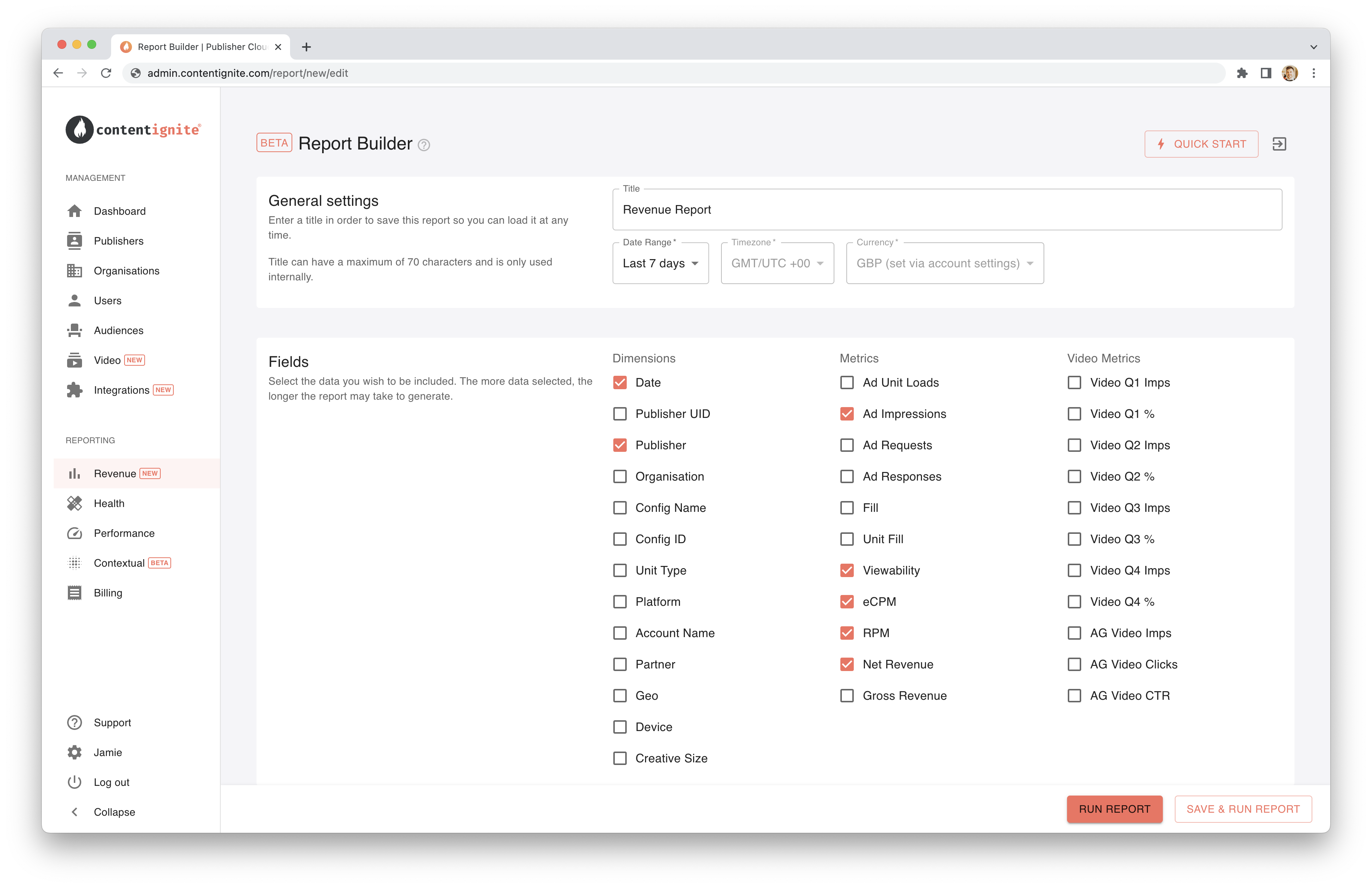 Fusion Report Builder by Content Ignite